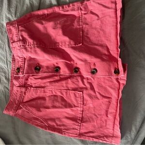 Pink Button-Up Skirt